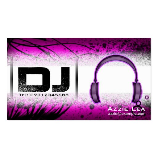 DJ Business Card - customizable (front side)