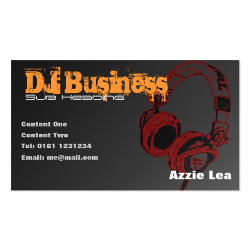 DJ Business Card - customizable