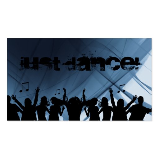 Dj Business Card Music blue Retro Dance 2 (front side)
