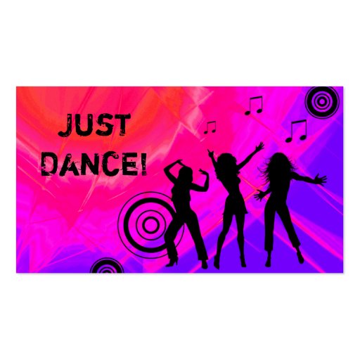 Dj Business Card Music Red pink Retro Dance 2