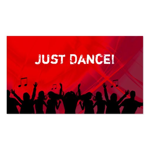 Dj Business Card Music Red Retro Dance 2 (front side)