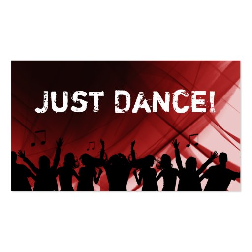 Dj Business Card Music Ruby Red Retro Dance