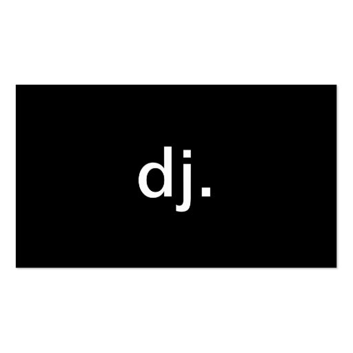 DJ BUSINESS CARD TEMPLATE (front side)