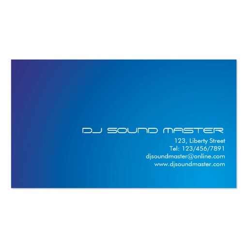DJ - Business Cards (back side)