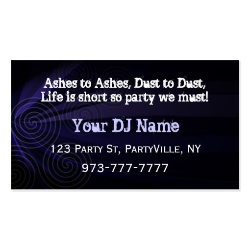 DJ Business Cards (back side)