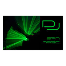 DJ Business Cards Black Green