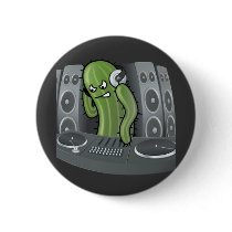 DJ Cactus Design buttons by shopstew DJ Cactus Design buttons