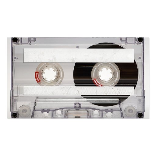 DJ Cassette Tape Business Card Template (back side)