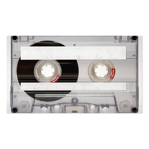 DJ Cassette Tape Business Card Template (front side)