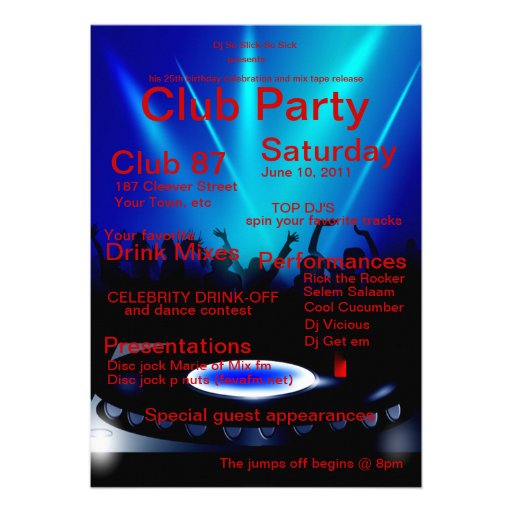 800+ Dj Invitations, Dj Announcements & Invites Zazzle