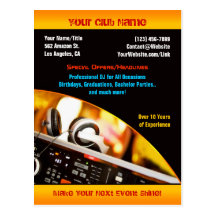 DJ / Club Postcard