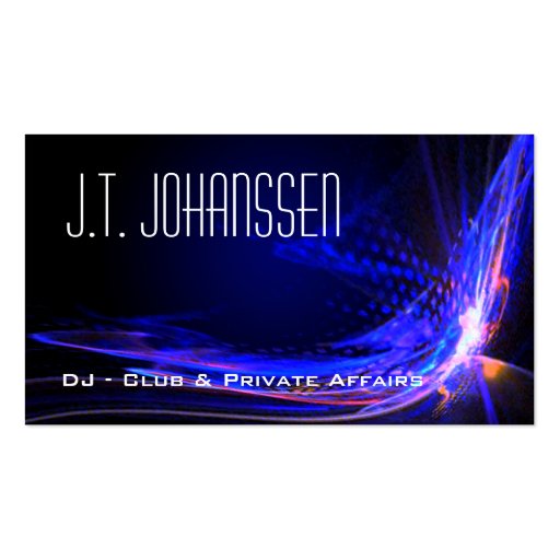 DJ - Color Explosion Black Standard Business Cards (front side)