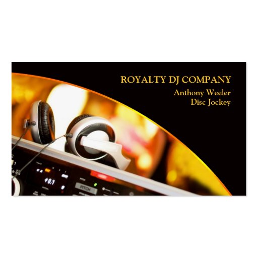 DJ Company Business Card (front side)