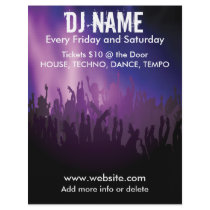 DJ Concert Crowd Music Flyer by ZazzleFlyers DJ Concert Crowd Music Flyer