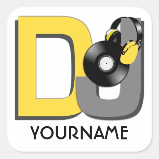 DJ custom stickers Zazzle