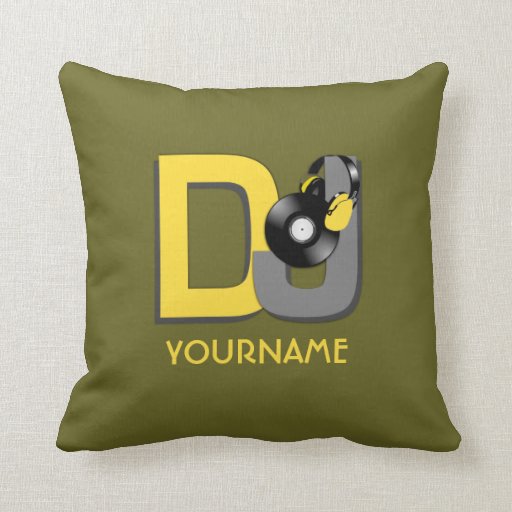 DJ custom throw pillow Zazzle