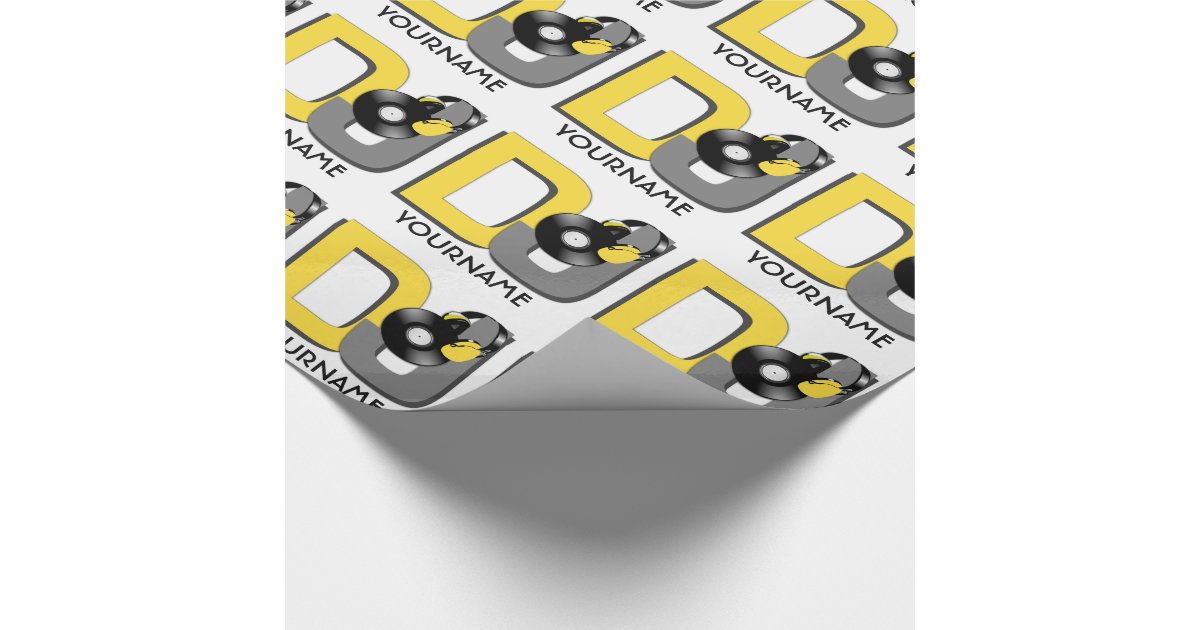 DJ custom wrapping paper Zazzle