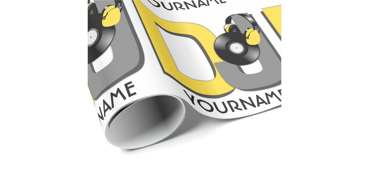 DJ custom wrapping paper Zazzle