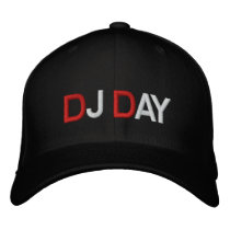 DJ DAY Embroidered Hat embroidered hats by djday1 DJ DAY Embroidered Hat embroidered hats