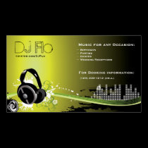 DJ - deejay music coordinator business cards
