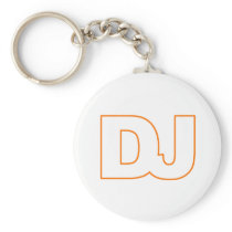 DJ - Disc Jockey, Music, Vinyl, Record, DJing Keychains