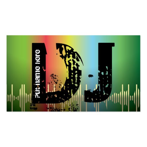 DJ Disc jokey business cards (front side)