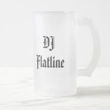 DJ Flatline Frosted Glass Mug