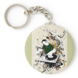 dj free vector graphic keychain