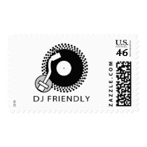 DJ Friend - DJing Disc Jockey Music Vinyl Record Stamp