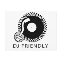 DJ Friend - DJing Disc Jockey Music Vinyl Record postcards by HOTDJGEAR DJ Friend - DJing Disc Jockey Music Vinyl Record postcards