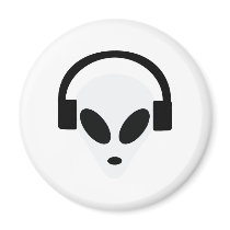 dj headphone alien area 51 fridge magnets