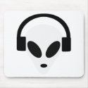 dj headphone alien area 51 mousepads by Tomaniac dj headphone alien area 51 mousepads