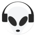 dj headphone alien area 51 stickers