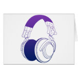 DJ Headphones 2 - Music Disc Jockey DJing Loud cards
