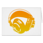 DJ Headphones - Music Disc Jockey DJing Loud cards