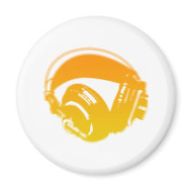 DJ Headphones - Music Disc Jockey DJing Loud magnets