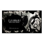 DJ Headphones & Splatter on Metal Business Cards