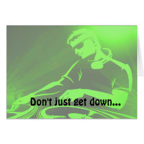 DJ Jam Turntable Party Greeting Cards