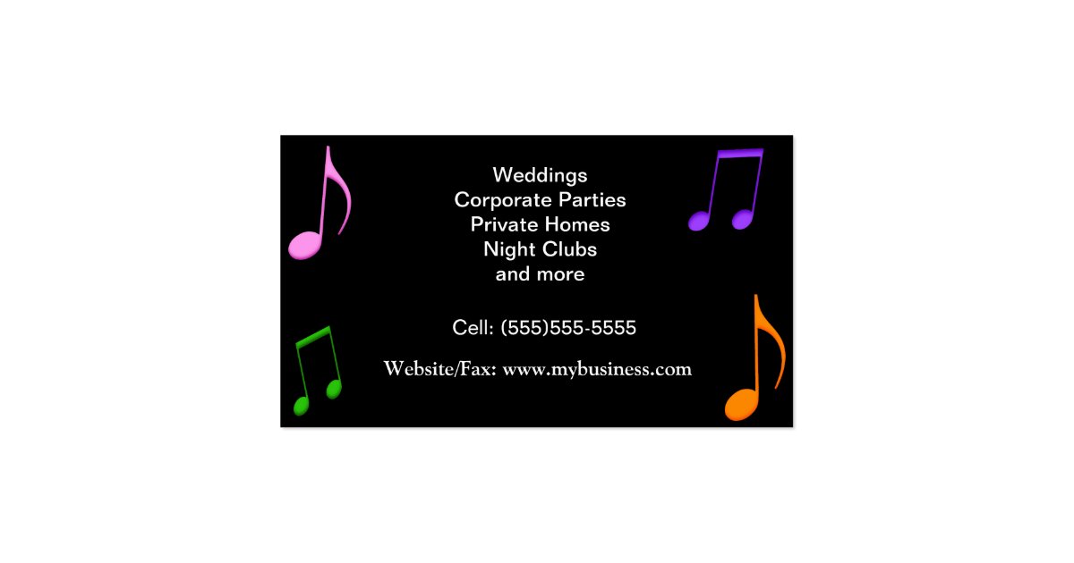 DJ Karaoke Business Card Zazzle