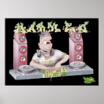 DJ mark e g graffiti cartoon print/poster