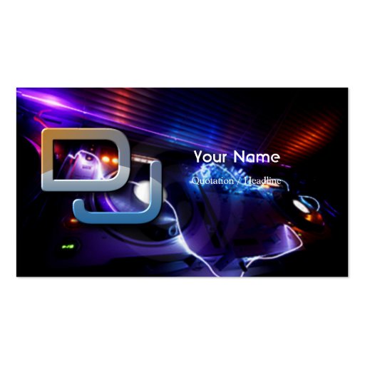 DJ Music Business Card (front side)