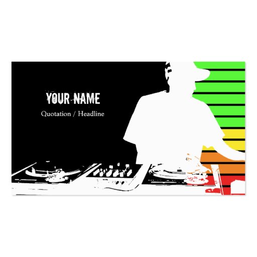 DJ Music Business Card (front side)