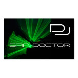 DJ Music Business Cards Black Green