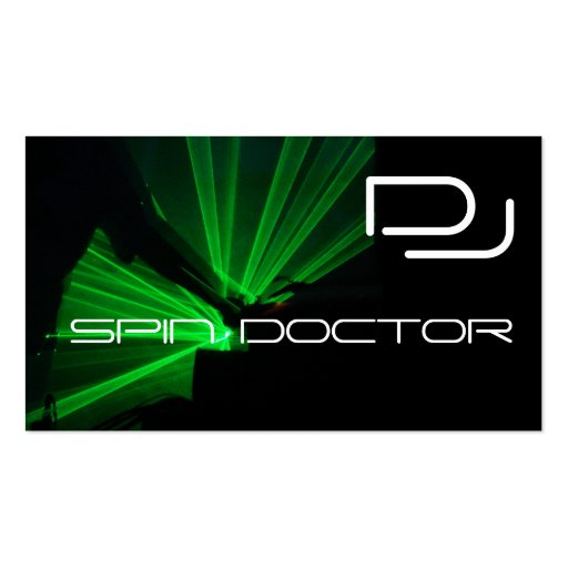 DJ Music Business Cards Black Green