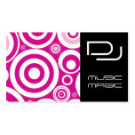 DJ Music Business Cards Pink Black