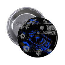 DJ Music Cassette Pinback Button