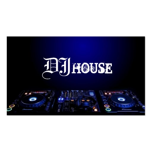 DJ, Music, Club, Business Card (front side)