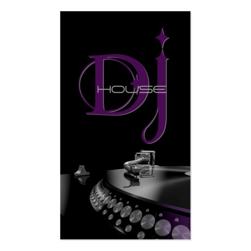 DJ, Music, Entertainment Business Card (front side)
