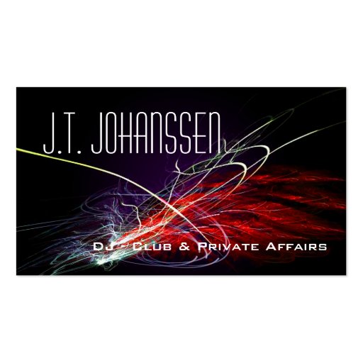 DJ Music Explosion Professional Business Cards (front side)