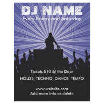 DJ Name 2 Music Flyer by ZazzleFlyers DJ Name 2 Music Flyer